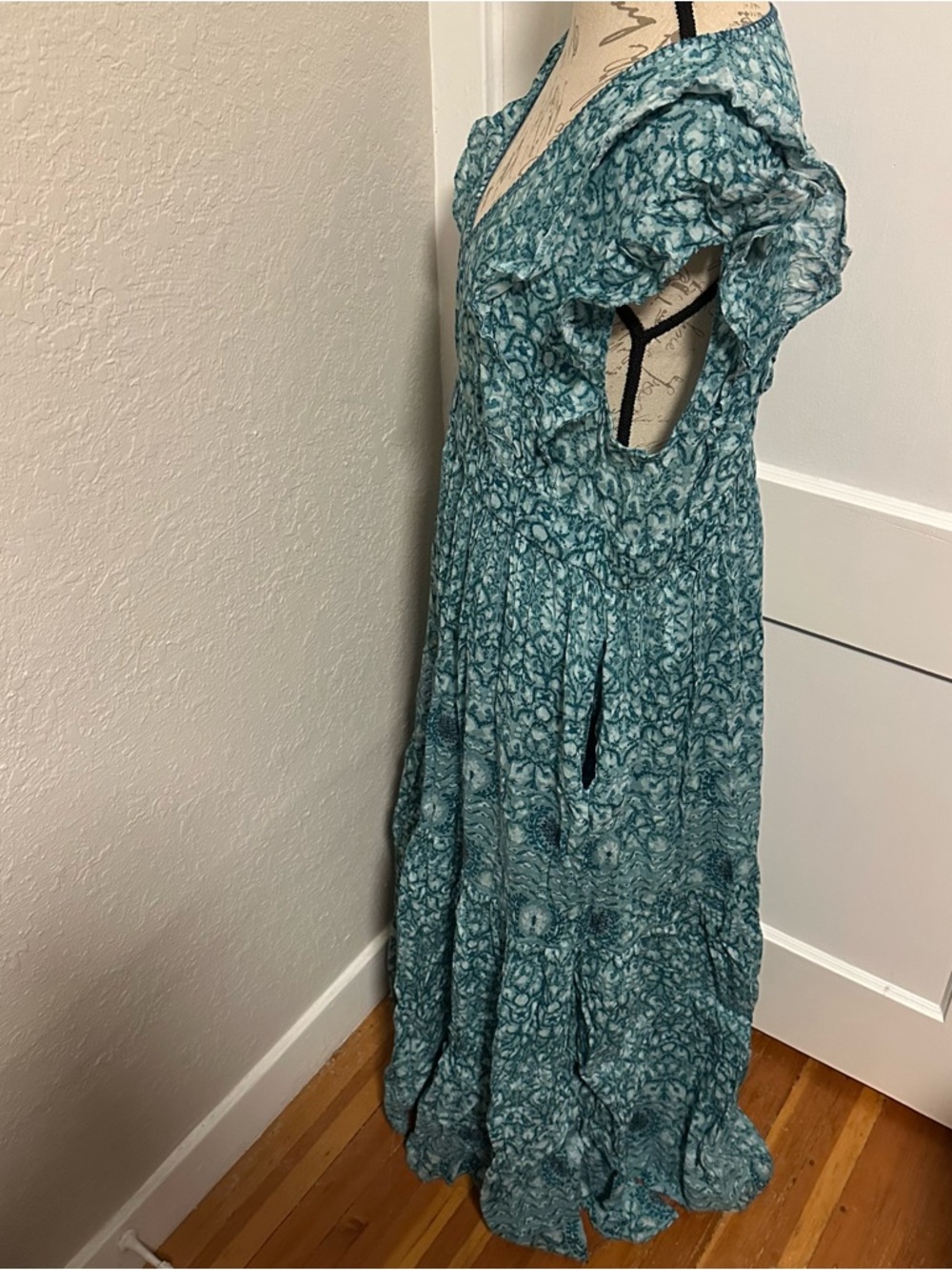 Sundance Mystical Mosaics Long Tiered Ruffle Maxi Dress - Picture 5 of 10